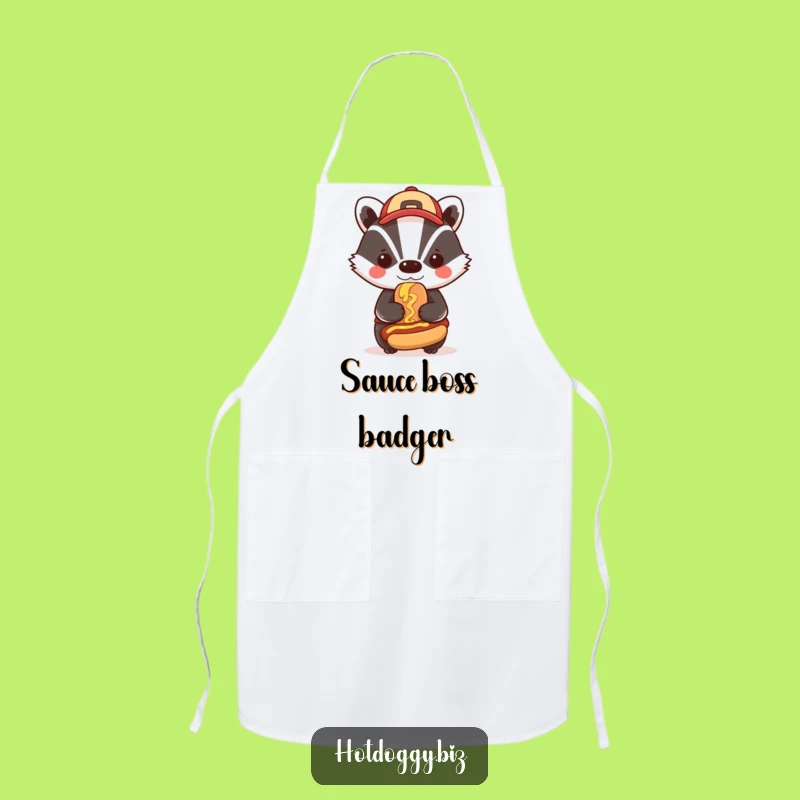 Funny Badger Mustard Hot Dog Apron: Cook with Confidence and Flair