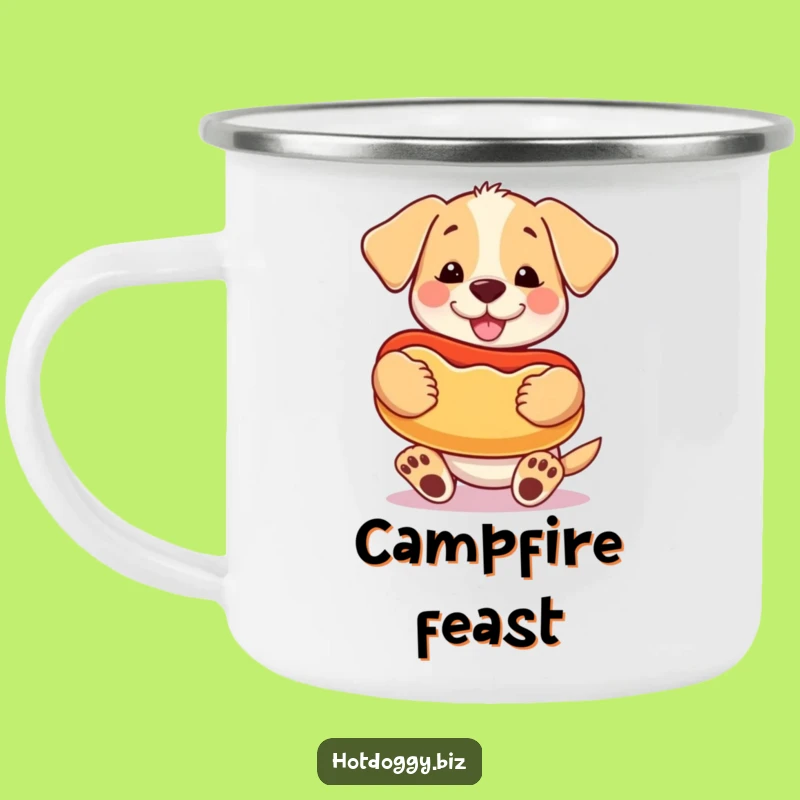 Durable Funny Puppy Hot Dog Camping Mug: Prized Toy Outdoor Gift
