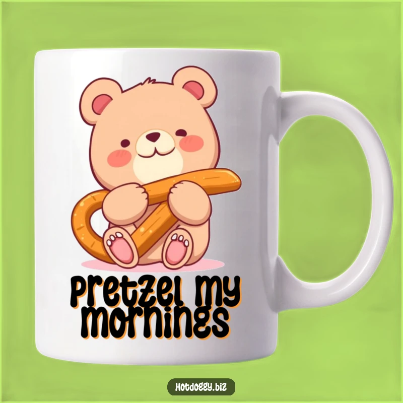 Funny Bear Pretzel Mug: A Hilarious Treat For Snack Lovers!