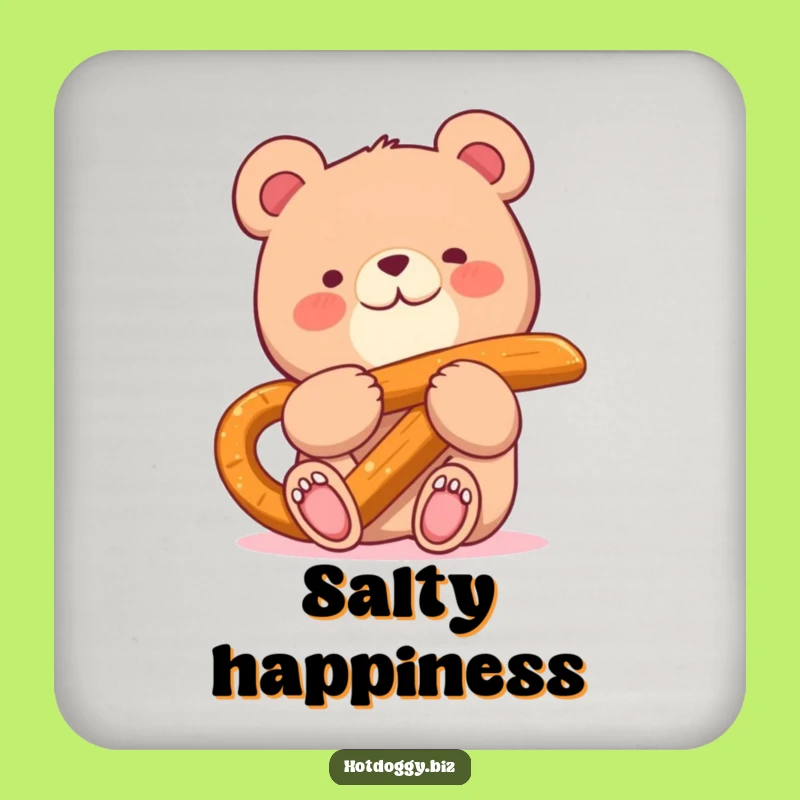 Funny Bear Pretzel Coasters: Protect Tables With Adorable Style!