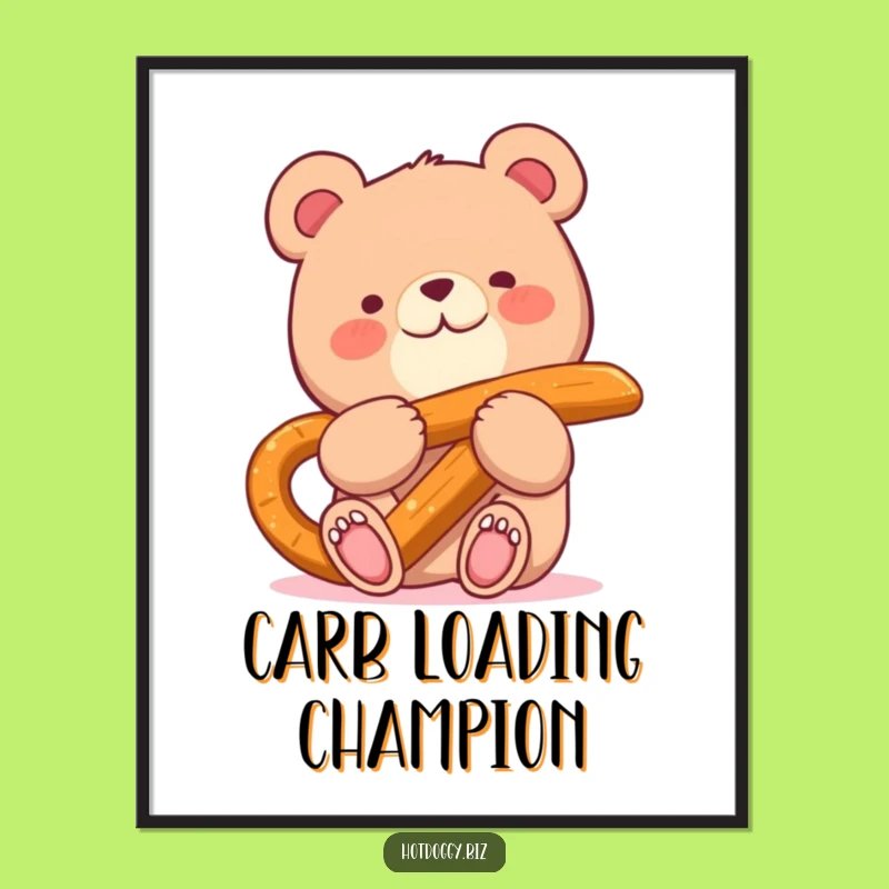 Funny Bear Pretzel Poster: Add A Touch Of Whimsy To Your Walls!