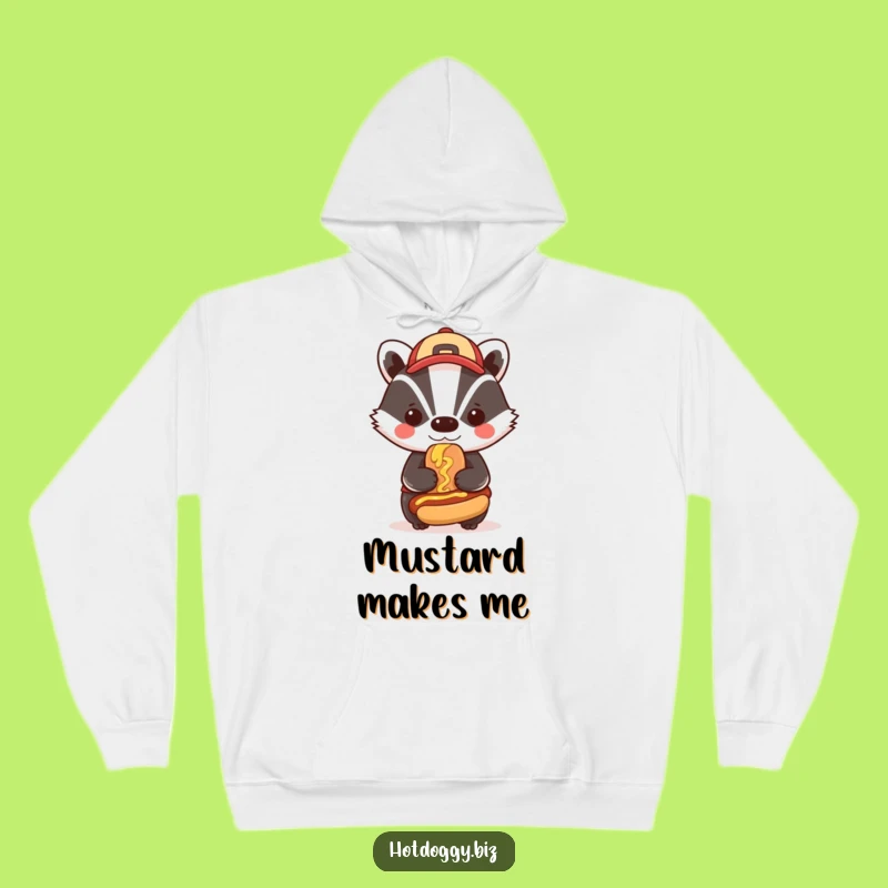 Cozy Funny Badger Mustard Hot Dog Hoodie: Warm Up with Attitude