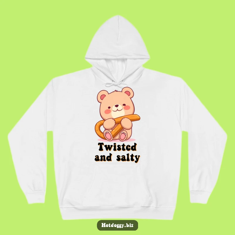 Funny Bear Pretzel Hoodie: Stay Cozy With This Adorable Snack Companion!