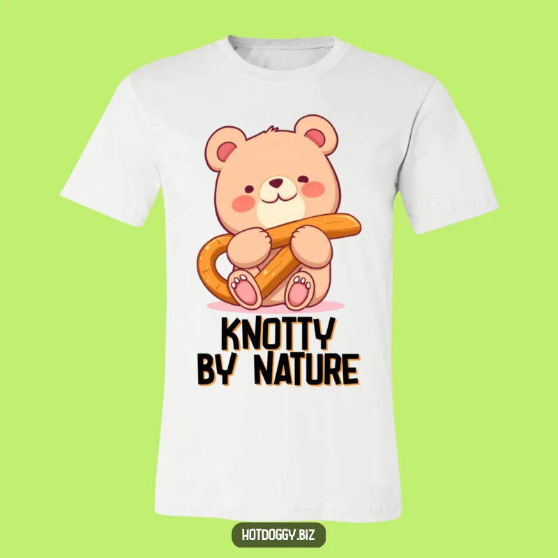 Funny Bear Pretzel Tee: Show Off Your Snack Obsession With Style!